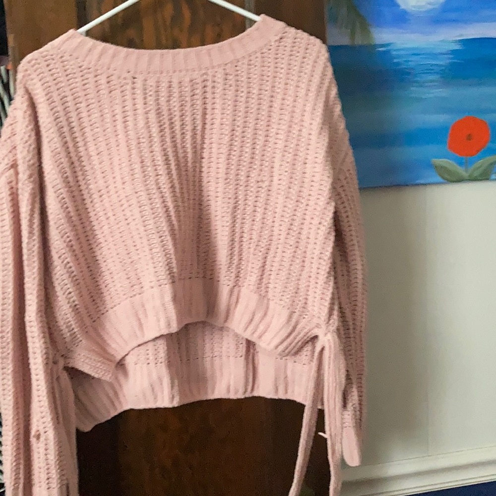 Ink sweater with ties in the side